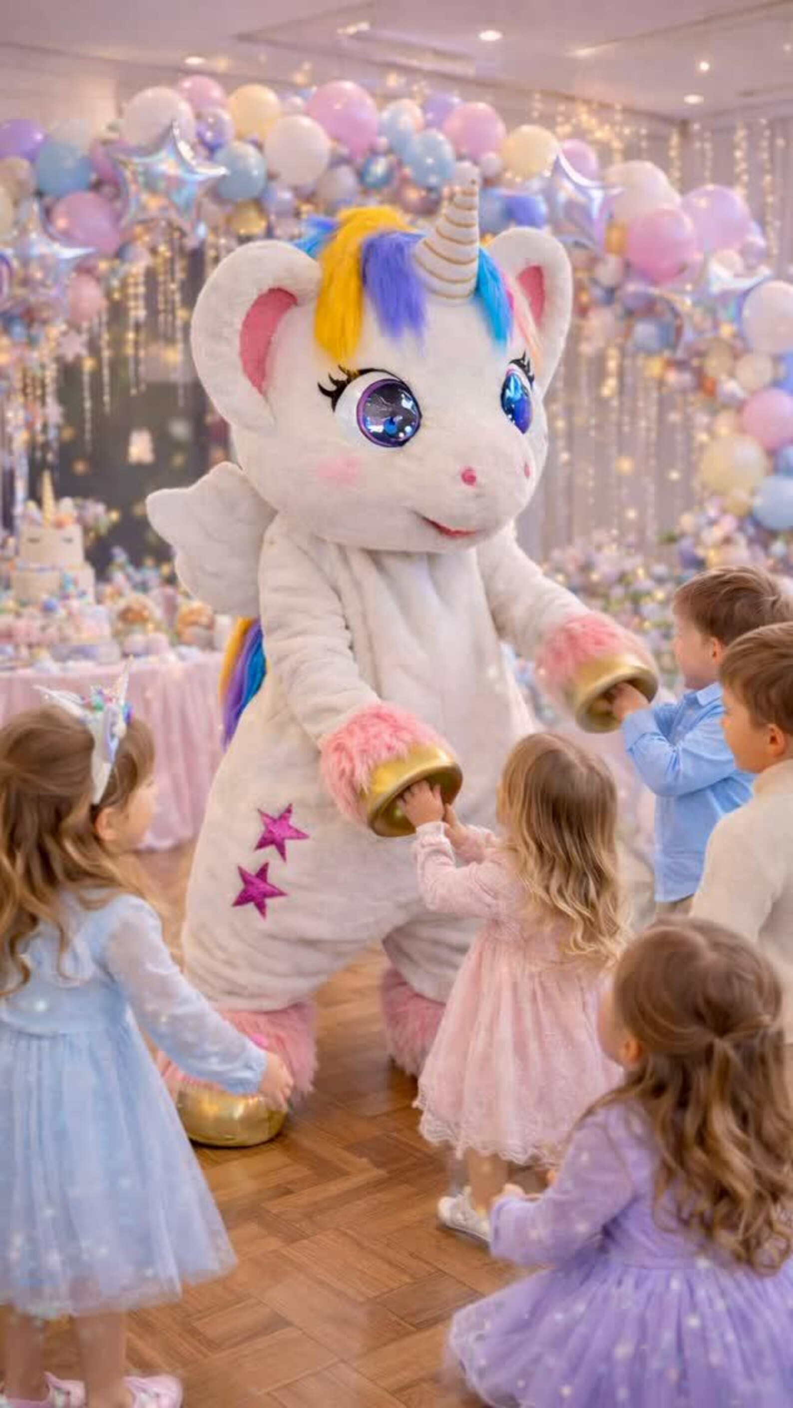 Einhorn Charakter Maskottchen buchen
